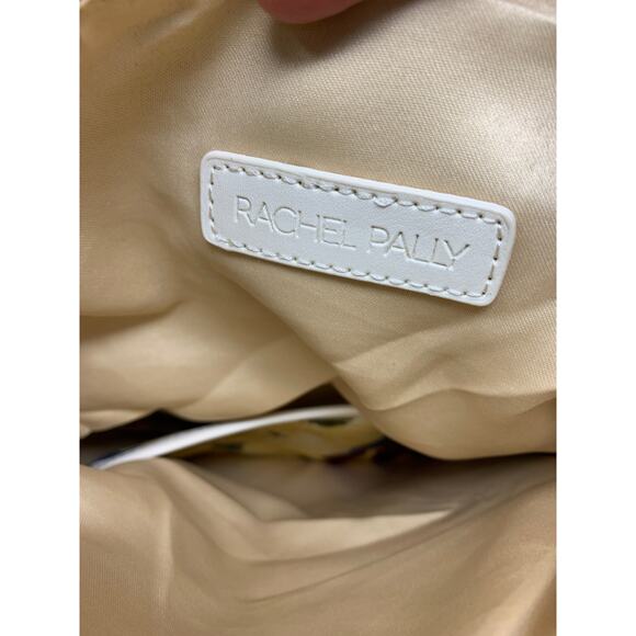 Rachel Pally Reversible Clutch Bag Pouch Blue Floral Flowers Yellow Zipper White - Picture 4 of 5